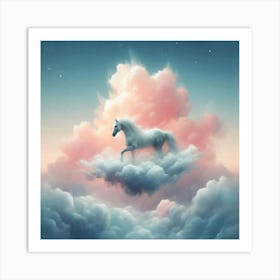 Unicorn In The Clouds 6 Art Print