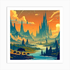 Land Of Fantasy 1 Art Print