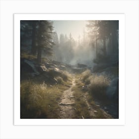 Path In The Woods 10 Art Print