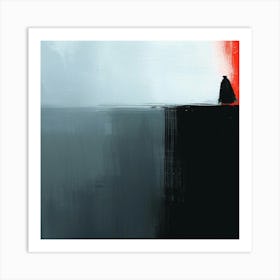 Man On A Cliff 1 Art Print