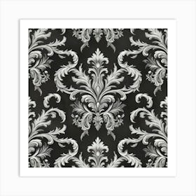 Damask Wallpaper Art Print