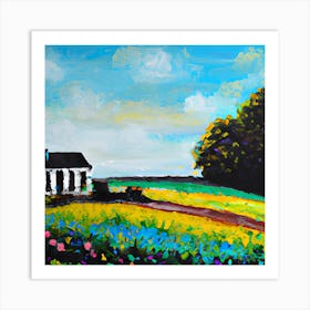 House In The Field Art Print