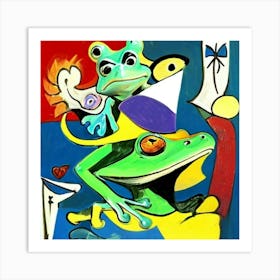 Frog painting Art Print