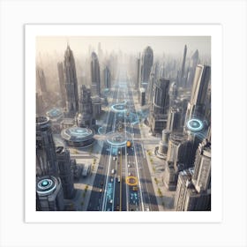 Futuristic Cityscape 47 Art Print