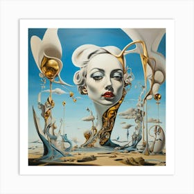 Dali'S Head Art Print