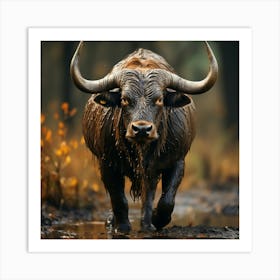 Buffalo In The Forest Art Print