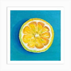 Lemon Slice Square Art Print