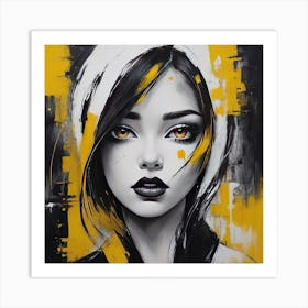 Yellow Girl Art Print