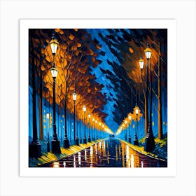 Night In The Park Art Print