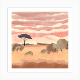 African Landscape 1 Art Print