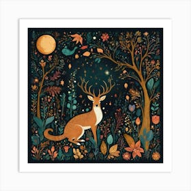 Deer In The Forest 1 Art Print