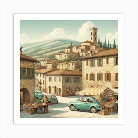 Village street Art Print