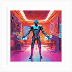 Futuristic Robot 133 Art Print