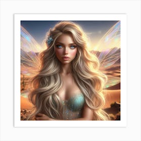 Fairy In The Desert Art Print