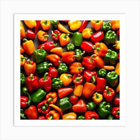 Colorful Peppers 8 Art Print