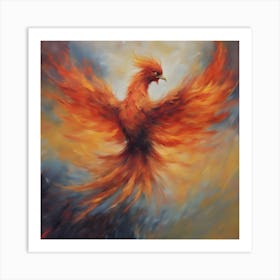 Fiery Phoenix 4 Art Print