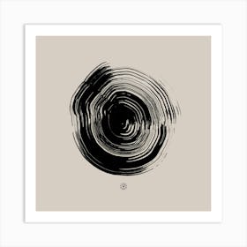 Greige 001 - Art print poster physical item grey gray beige greige abstract minimal modern contemporary black ink wall art square Art Print