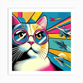 Pop Cat 8 Art Print