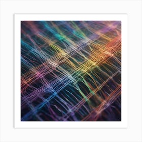 Abstract Pattern Of Colorful Lines Art Print