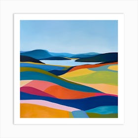 Colourful Abstract Acadia National Park Usa 2 Art Print