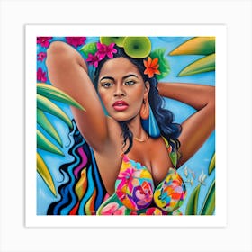 Latin woman Art Print