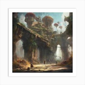 Fantasy City 50 Art Print