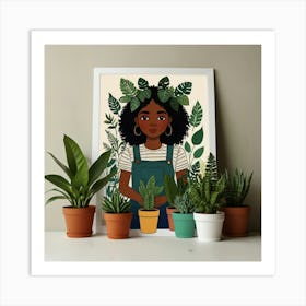 Default Plant Lady Art Print 3 Art Print