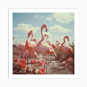 Flamingos 1 Art Print