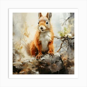 Red Squirrel Art Print