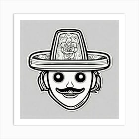 Mexico Hat Sticker 2d Cute Fantasy Dreamy Vector Illustration 2d Flat Centered By Tim Burton (29) Art Print