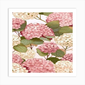 Pink Hydrangeas Art Print