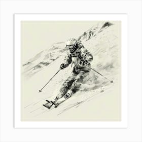 Skier Art Print