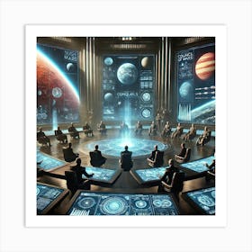 A Powerful Scene Depicting The High Council Of Mar Art Print