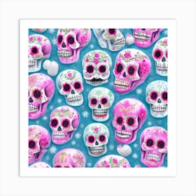 Day Of The Dead Skulls Art Print