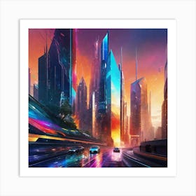 Futuristic City 108 Art Print