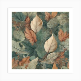 Botany leaf, Boho style Art Print