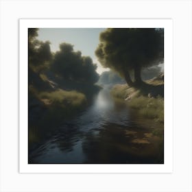 River - River Stock Videos & Royalty-Free Footage 2 Art Print