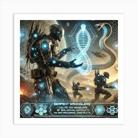 A Sci Fi Depiction Of Serpent Wranglers Art Print