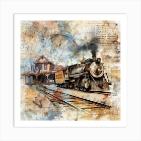 Vintage Steam Train 7 Art Print