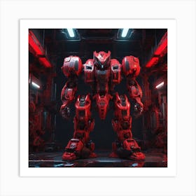 Red Robot 2 Art Print
