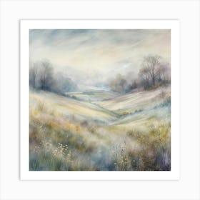 Misty Valley Art Print