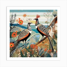 Bird In Nature Pheasant 2 Art Print
