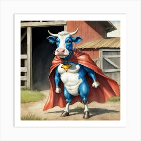 Super Cow 1 Art Print