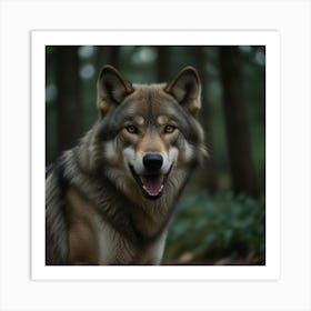 Wolf In The Woods Art Print