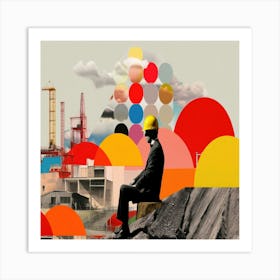 Construction Worker Art Print