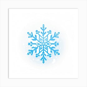 Abstract Vector Illustration Of A Merry Snowflake As The Central Element Defocused With Blurring Ef 2 Art Print