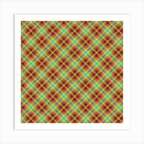 Plaid Fabric 86 Art Print