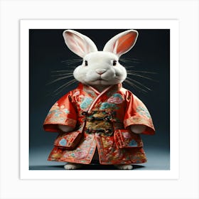 Rabbit In Chinese Costume Art Print