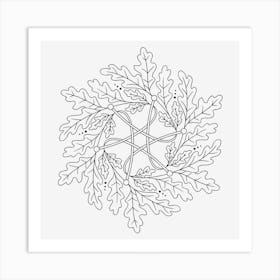 Leaf Mandala 05 Art Print