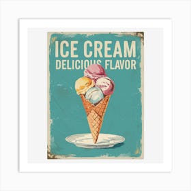 Ice Cream Delicious Flavor Art Print